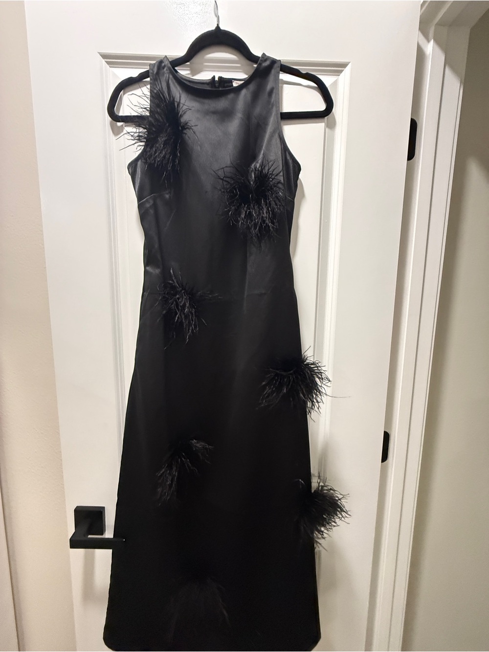 Frances Valentine Francesca Feather Maxi Dress NWTs Small - Picture 7 of 11